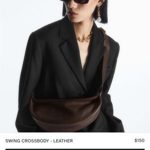 COS Swing Crossbody Brown Leather